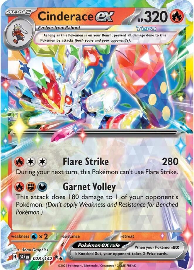 Cinderace ex #28 Pokemon Stellar Crown