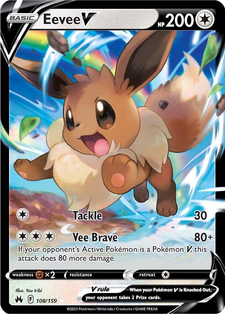 Eevee V #108 Pokemon Crown Zenith