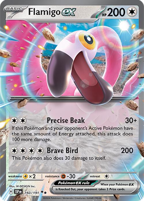 Flamigo ex #160 Pokemon Surging Sparks