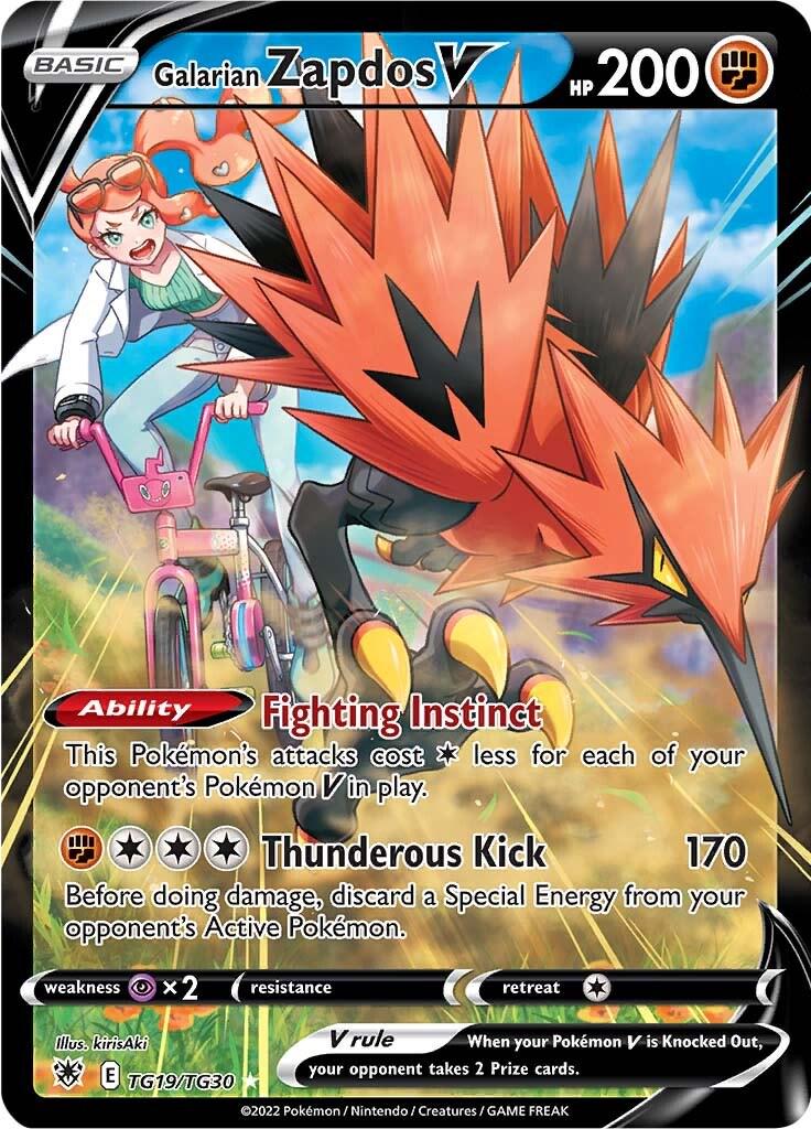 Galarian Zapdos V #TG19 Pokémon Astral Radiance