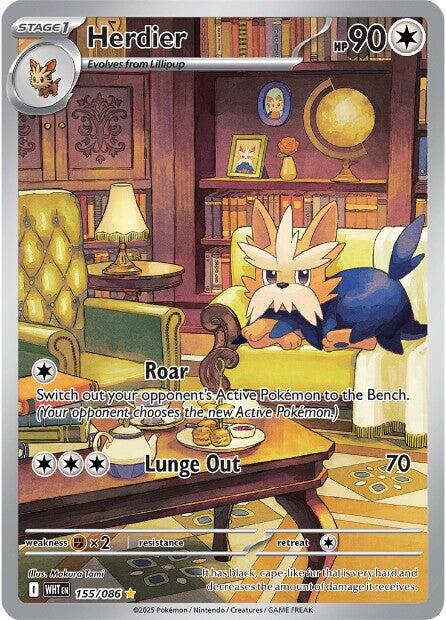Herdier #155 Pokemon White Flare