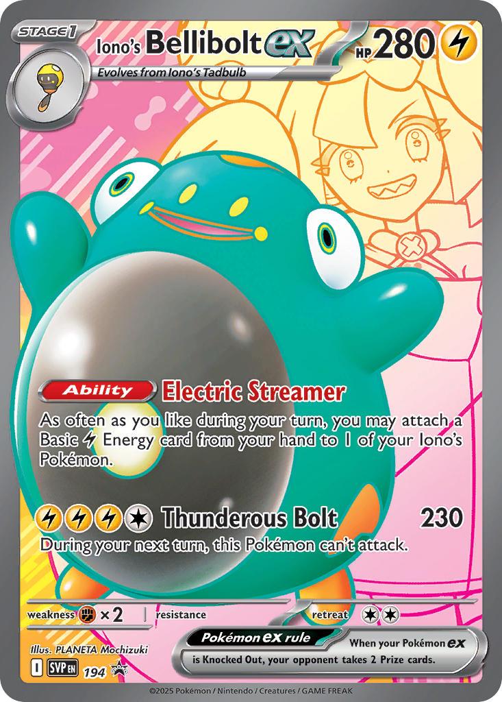 Iono's Bellibolt Ex #194 Pokémon Promo