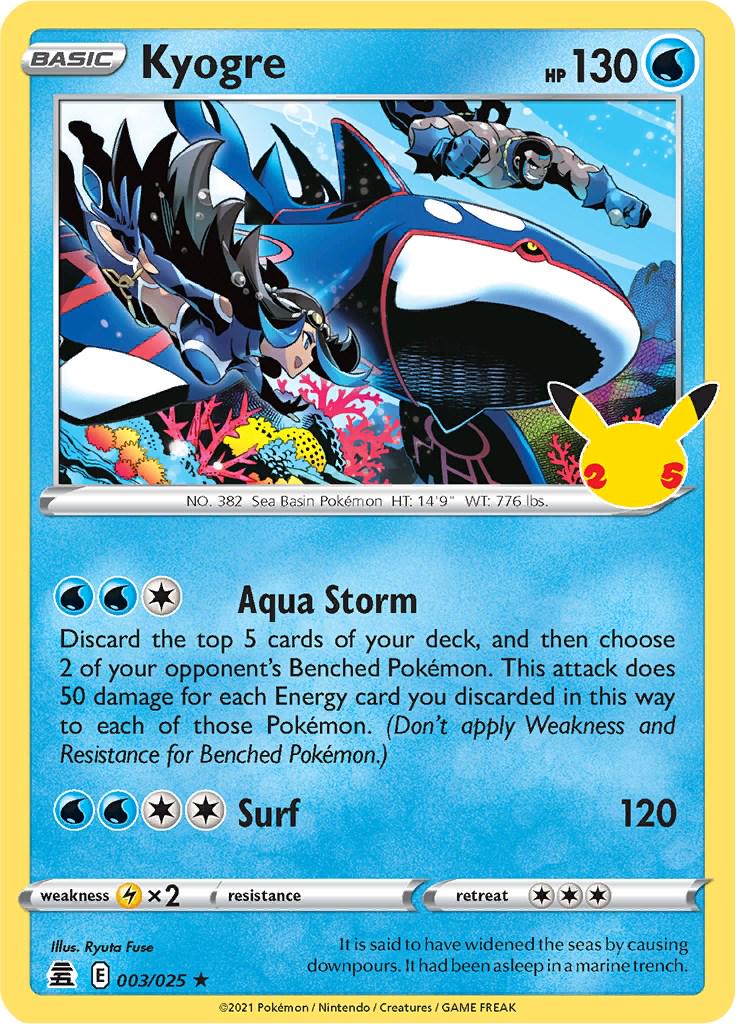 Kyogre #3 Pokemon Celebrations