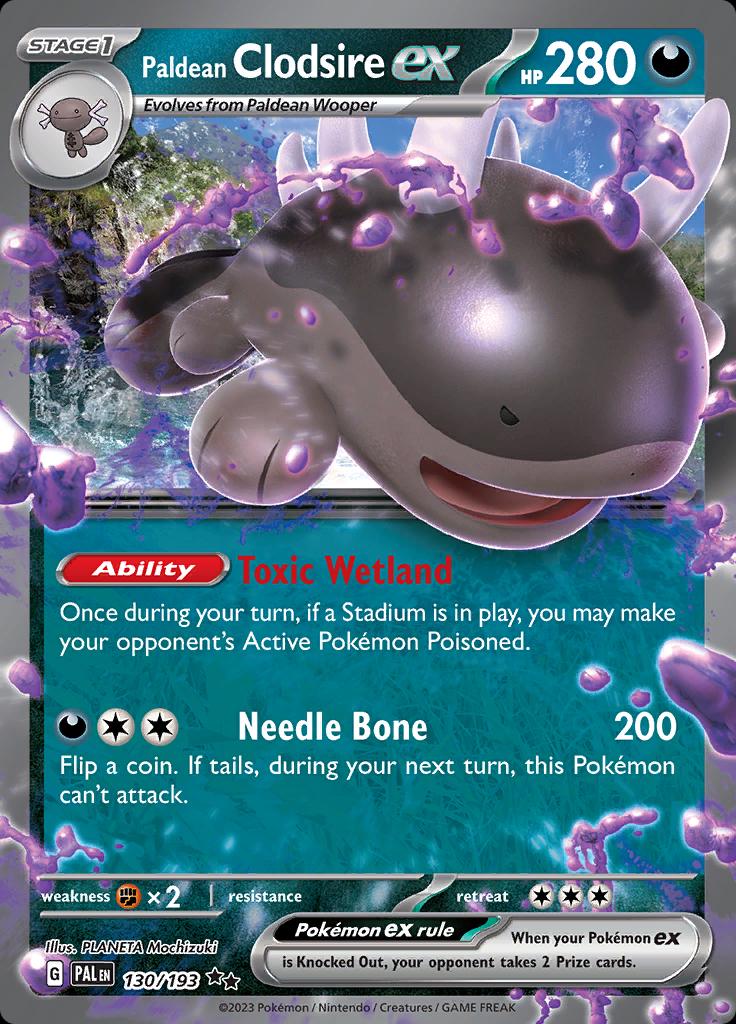 Paldean Clodsire ex #130 Pokemon Paldea Evolved