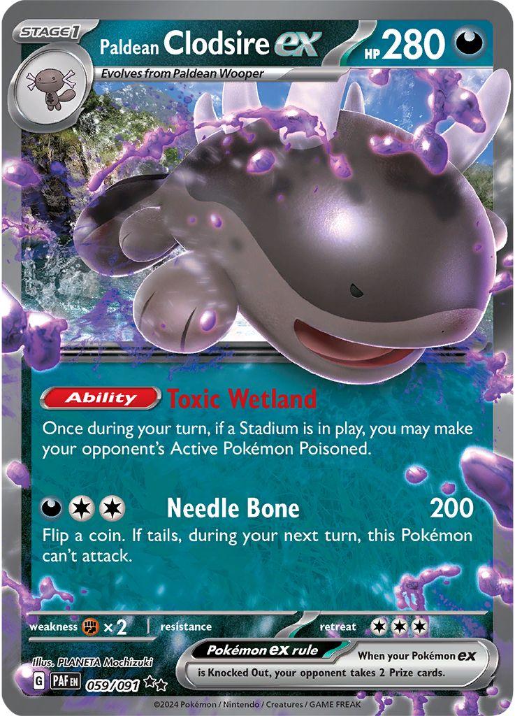 Paldean Clodsire ex #59 Pokemon Paldean Fates