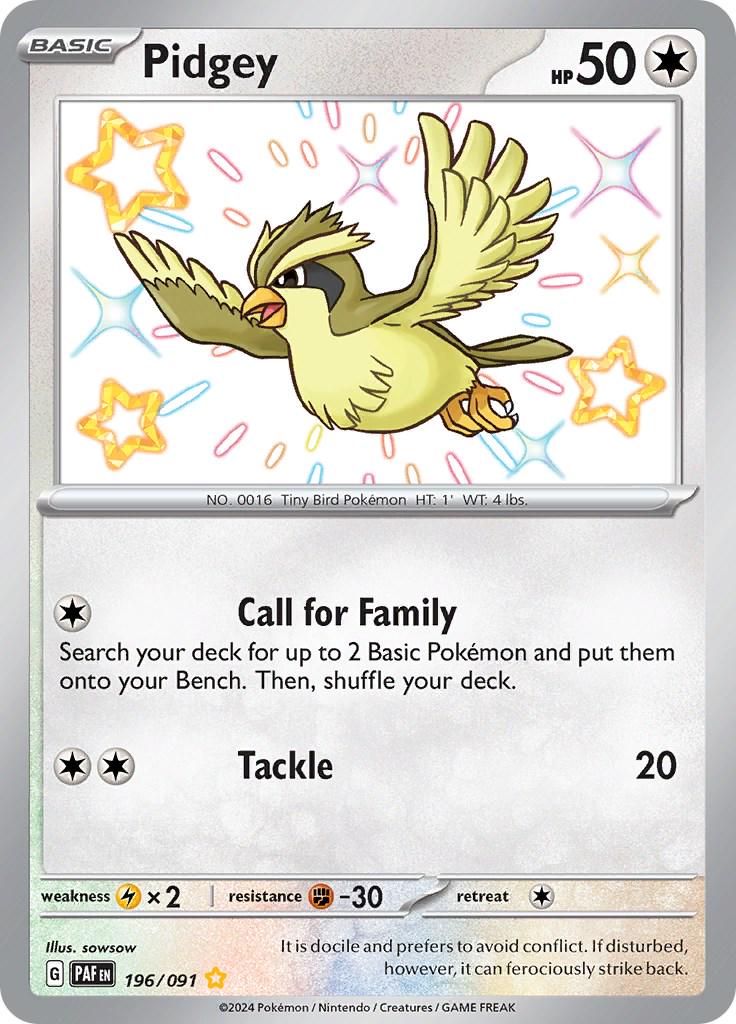 Pidgey #196 Pokemon Paldean Fates