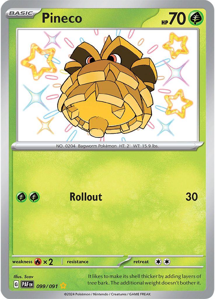 Pineco #99 Pokemon Paldean Fates