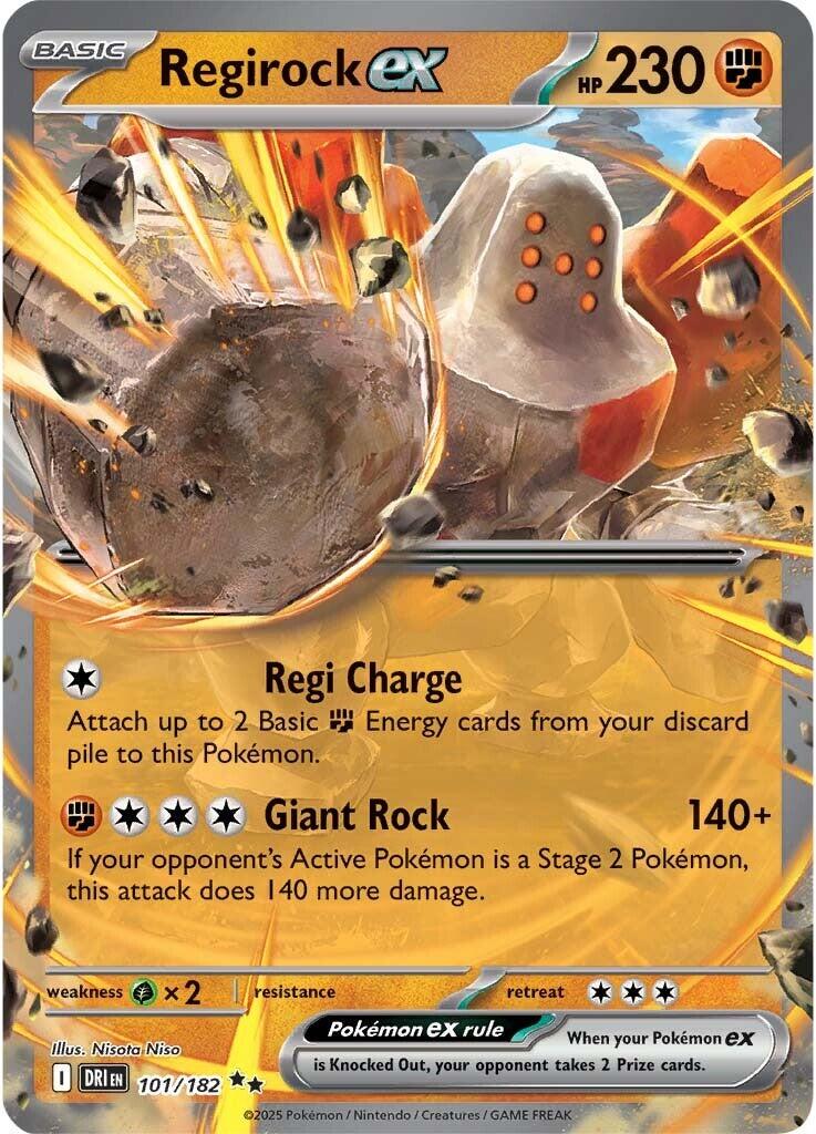 Regirock ex #101 Pokemon Destined Rivals