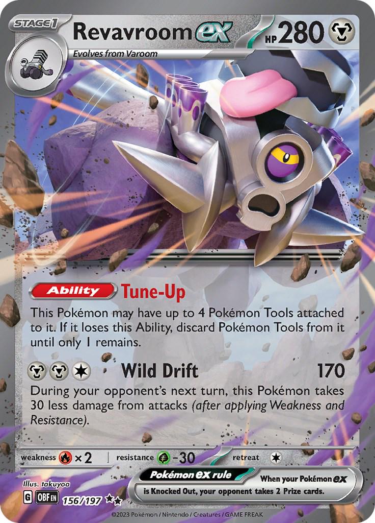Revavroom ex #156 Pokemon Obsidian Flames