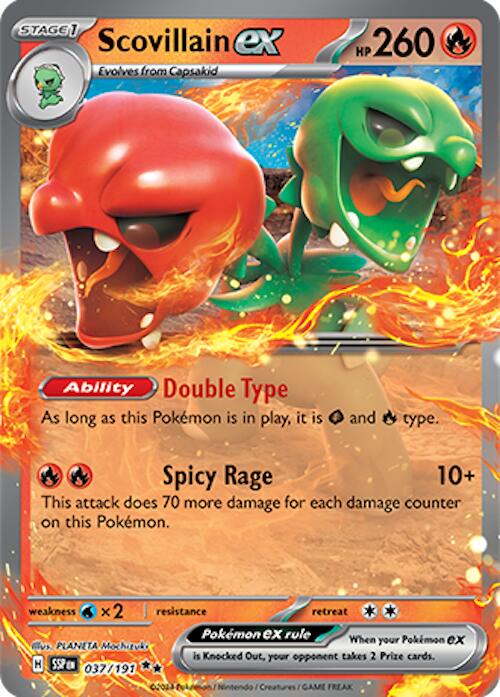 Scovillain ex #37 Pokemon Surging Sparks