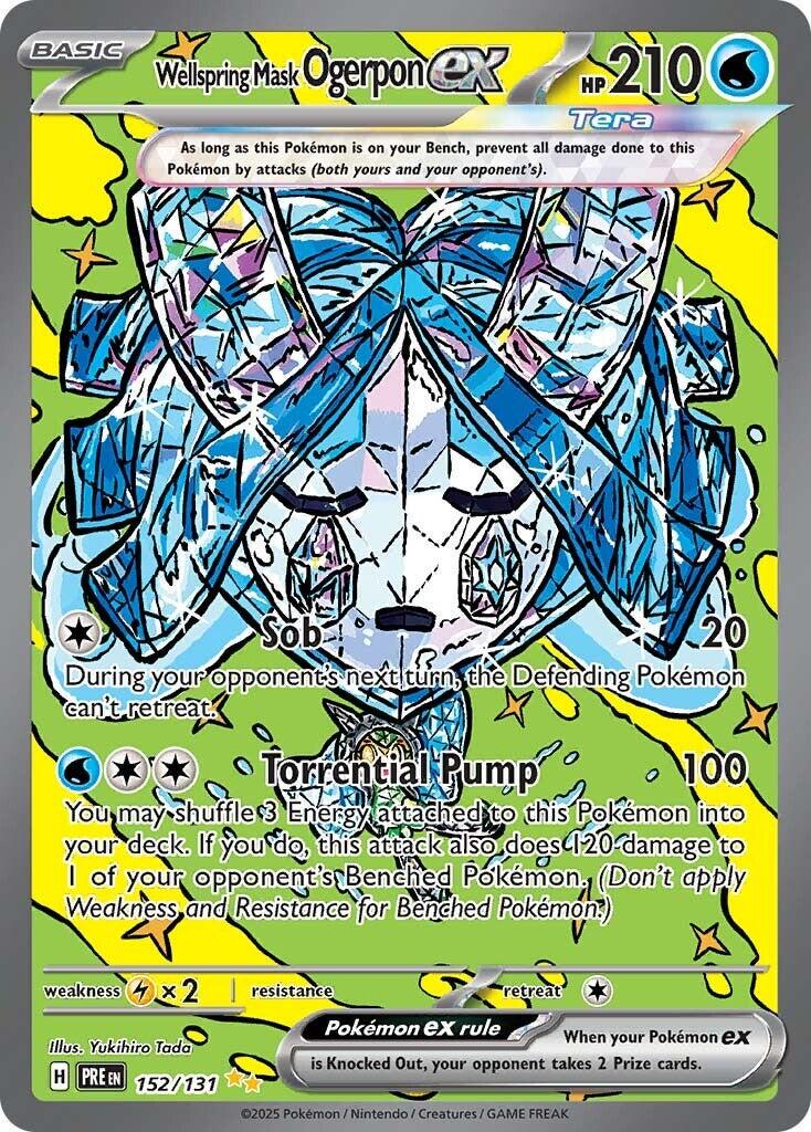 Wellspring Mask Ogerpon ex #152 Pokemon Prismatic Evolutions