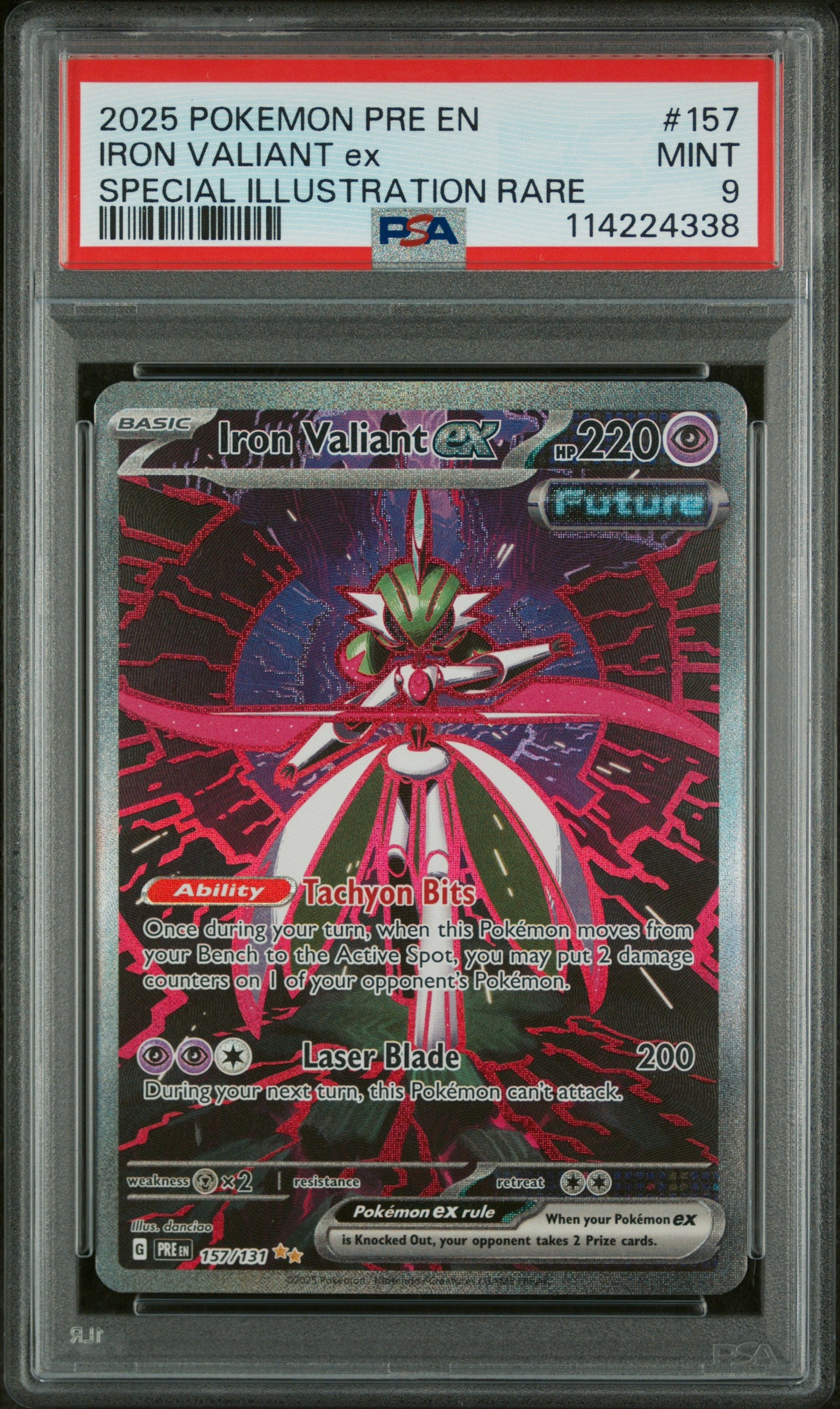 Iron Valiant Ex Prismatic Evolutions 157/131 PSA 9 (MINT)