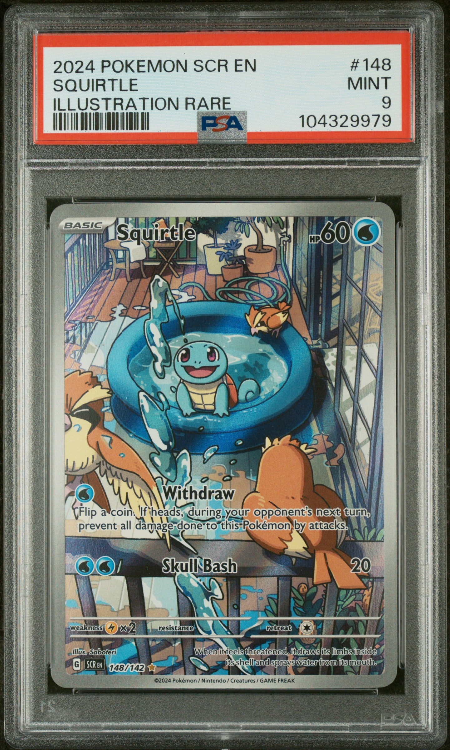 Squirtle Stellar Crown 148/142 PSA 9 (MINT) JX Merch Squirtle Stellar Crown 148/142 PSA 9 (MINT) JX Merch