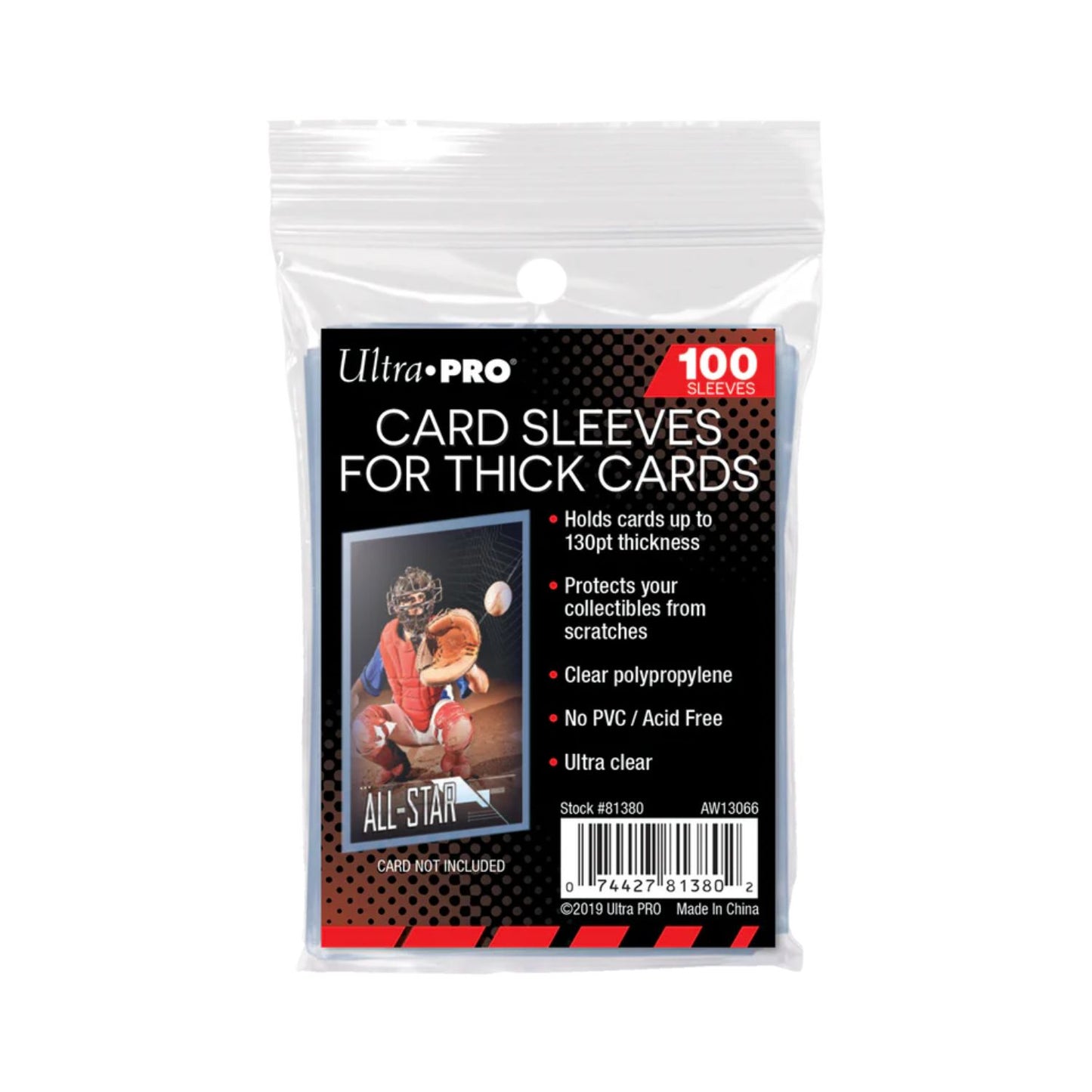 130PT Thick Card Sleeves for Standard Size Cards