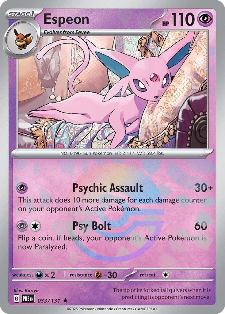 Espeon [Poke Ball] #33 Pokemon Prismatic Evolutions