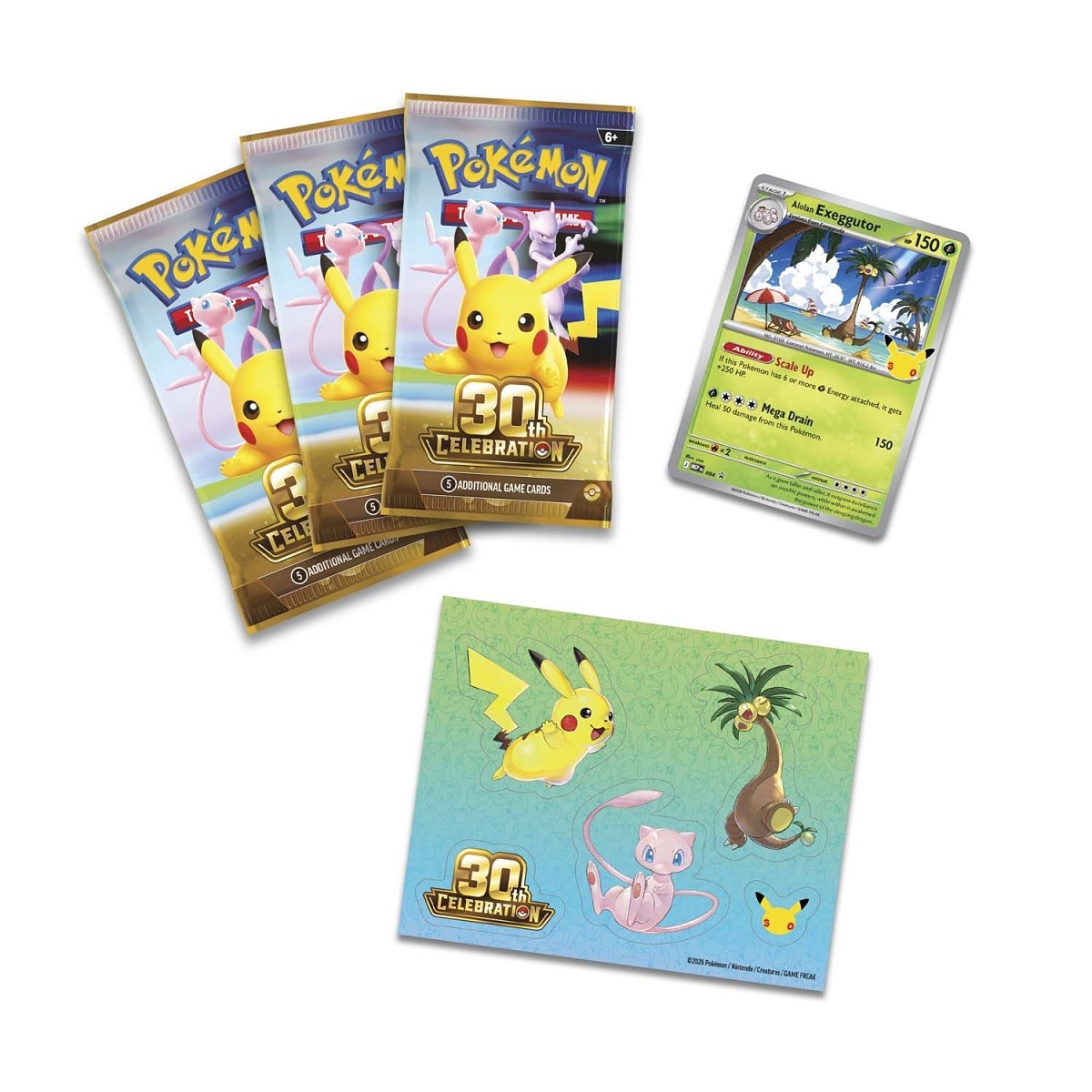 Pokémon TCG: 30th Celebration Tech Sticker Collection [Lucario, Alolan Exeggutor] (Style May Vary)
