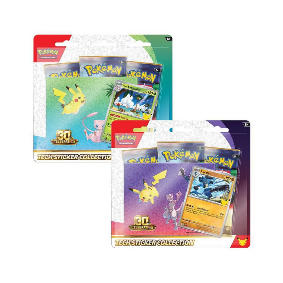 Pokémon TCG: 30th Celebration Tech Sticker Collection [Lucario, Alolan Exeggutor] (Style May Vary)