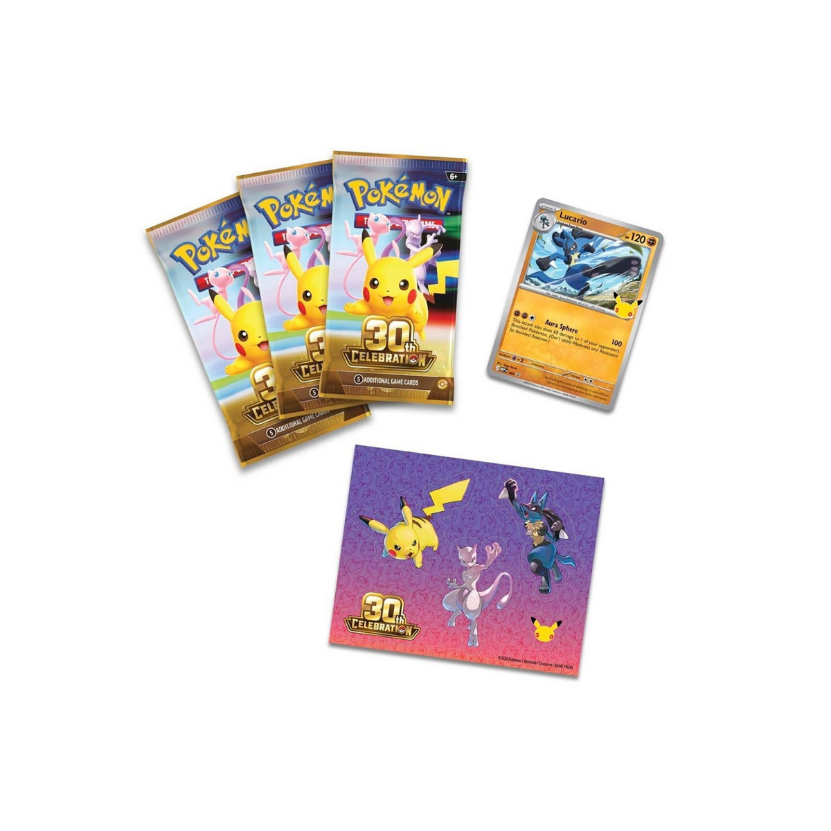 Pokémon TCG: 30th Celebration Tech Sticker Collection [Lucario, Alolan Exeggutor] (Style May Vary)