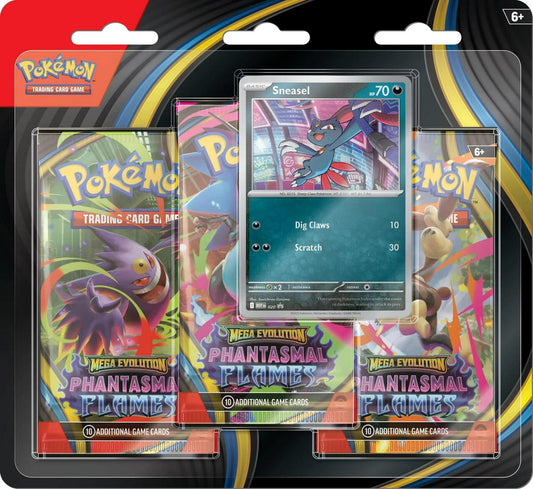 Mega Evolution-Phantasmal Flames 3 Pack Blister [Sneasel]