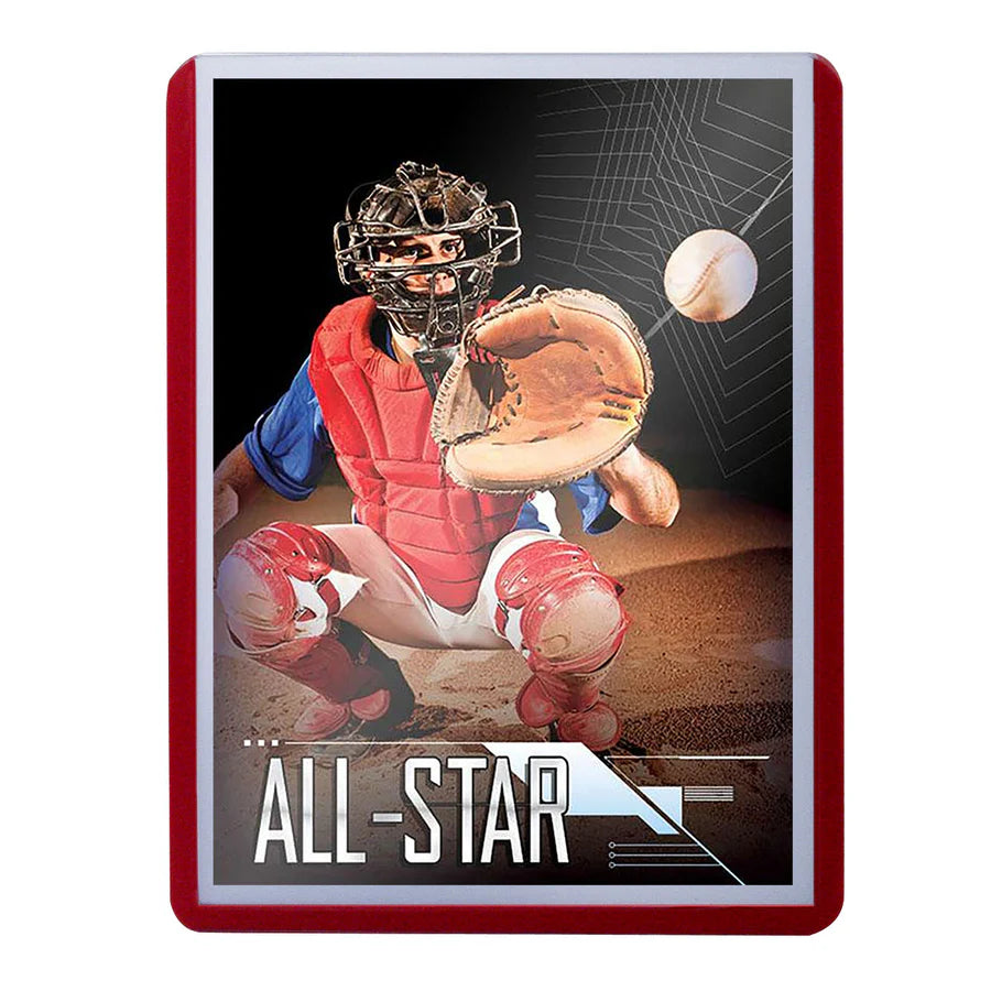 3" x 4" [RED] Border TOPLOADER® Sleeves (25ct) for Standard Size Cards