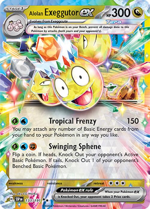 Alolan Exeggutor ex #133 Pokemon Surging Sparks