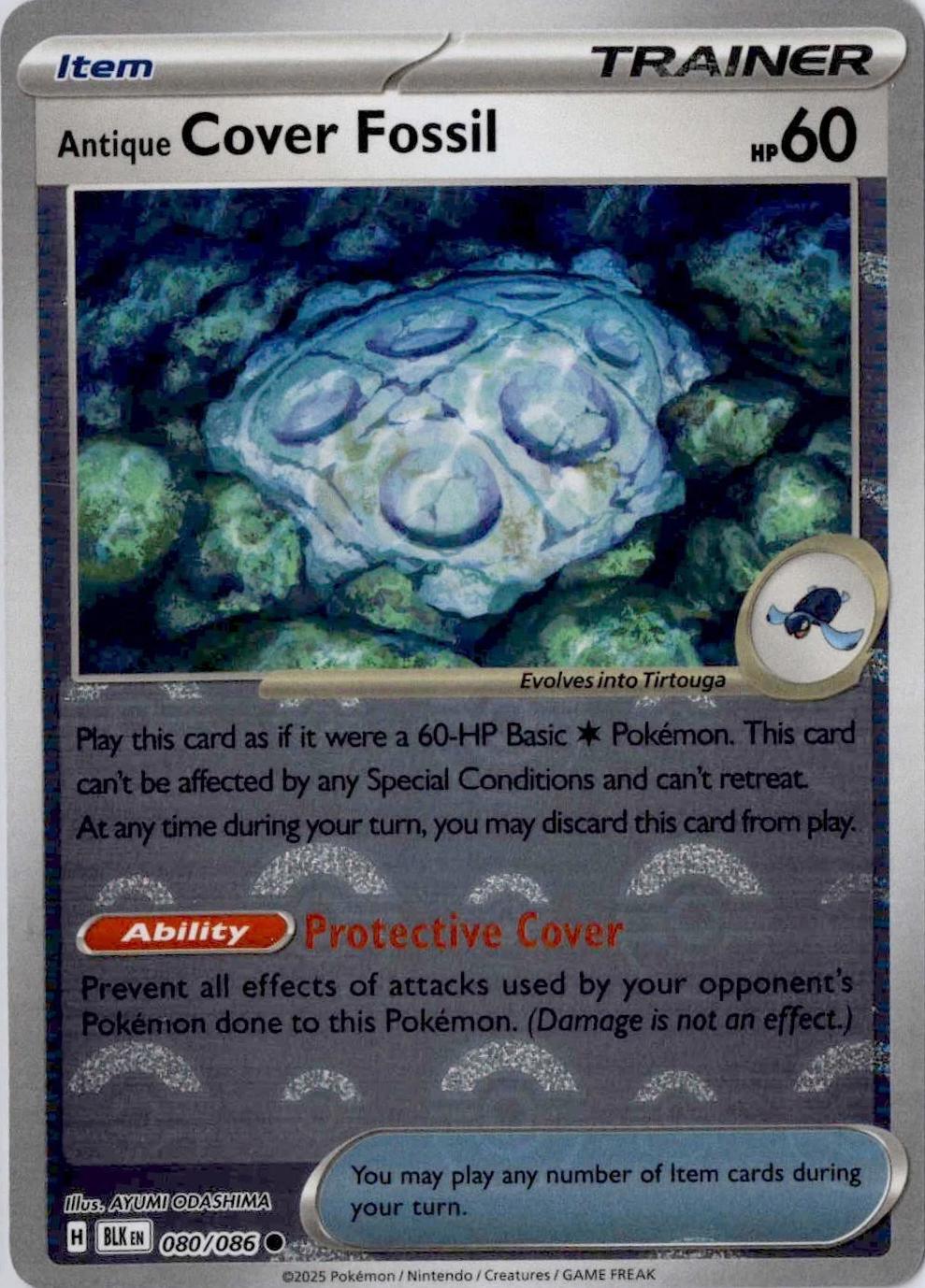 Antique Cover Fossil [Poke Ball] #80 Pokemon Black Bolt