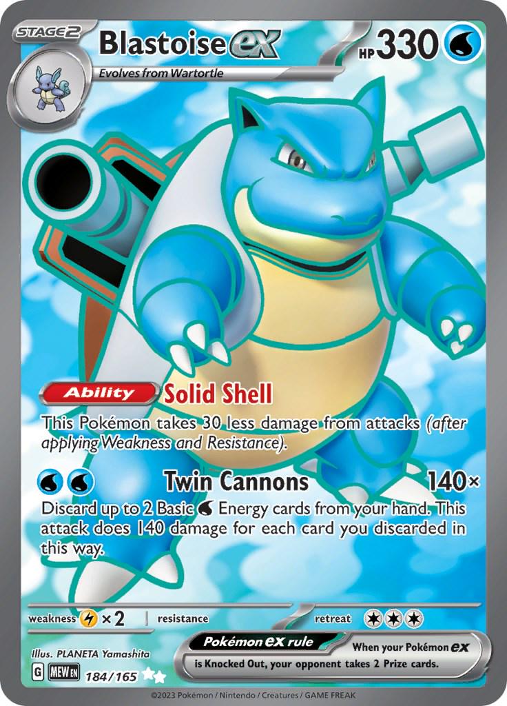 Blastoise ex #184 Pokémon Scarlet & Violet 151