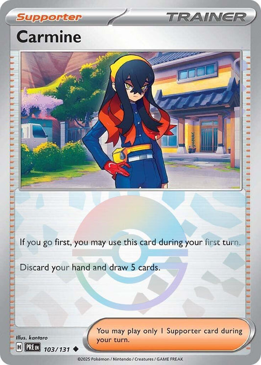 Carmine [Poke Ball] #103 Pokemon Prismatic Evolutions