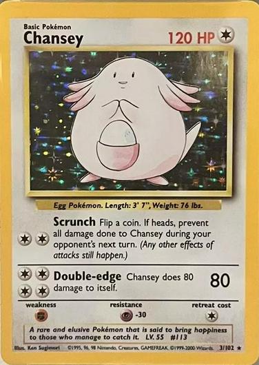 Chansey [1999-2000] #3 Pokemon Base Set