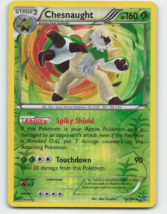 Chesnaught [Reverse Holo] #14 Pokemon XY