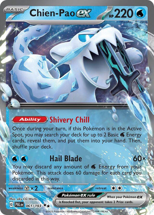 Chien-Pao ex #61 Pokemon Paldea Evolved