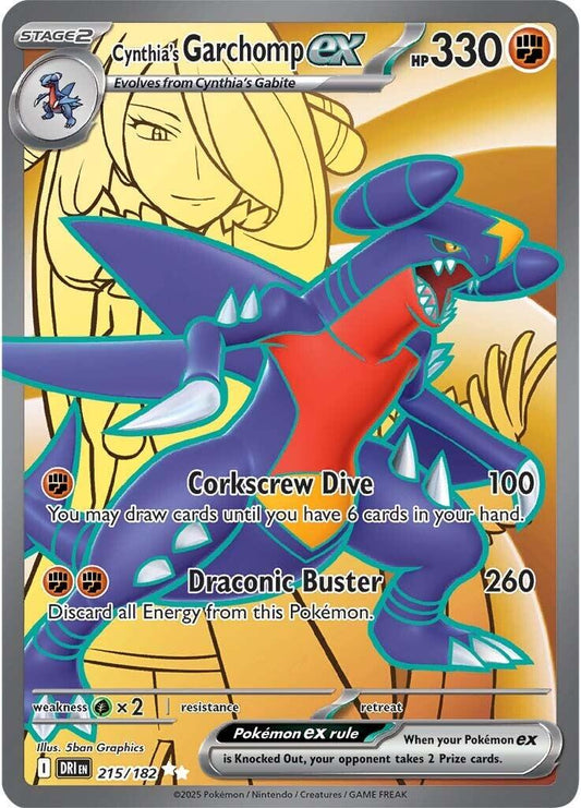 Cynthia's Garchomp ex #215 Pokemon Destined Rivals