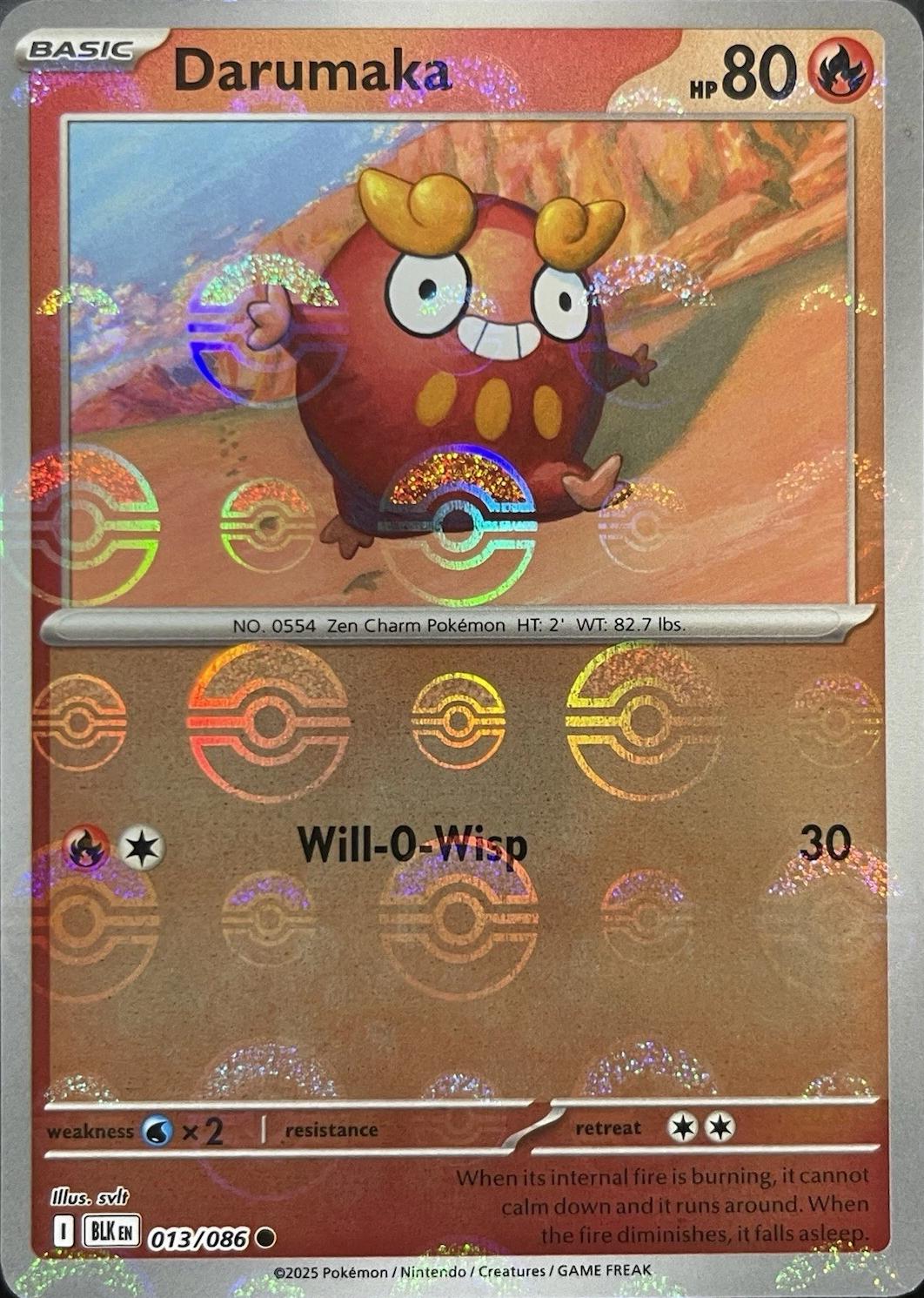 Darumaka [Poke Ball] #13 Pokemon Black Bolt