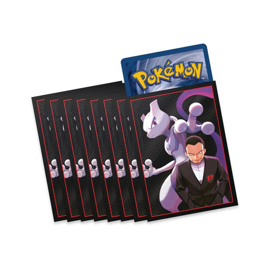 Destined Rivals Elite Trainer Box Card Sleeves - Giovanni & Mewtwo (65 Pack)