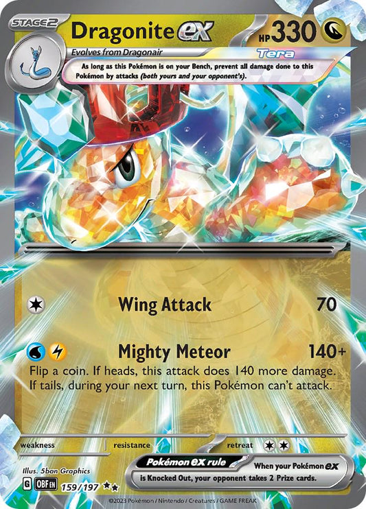 Dragonite ex #159 Pokemon Obsidian Flames