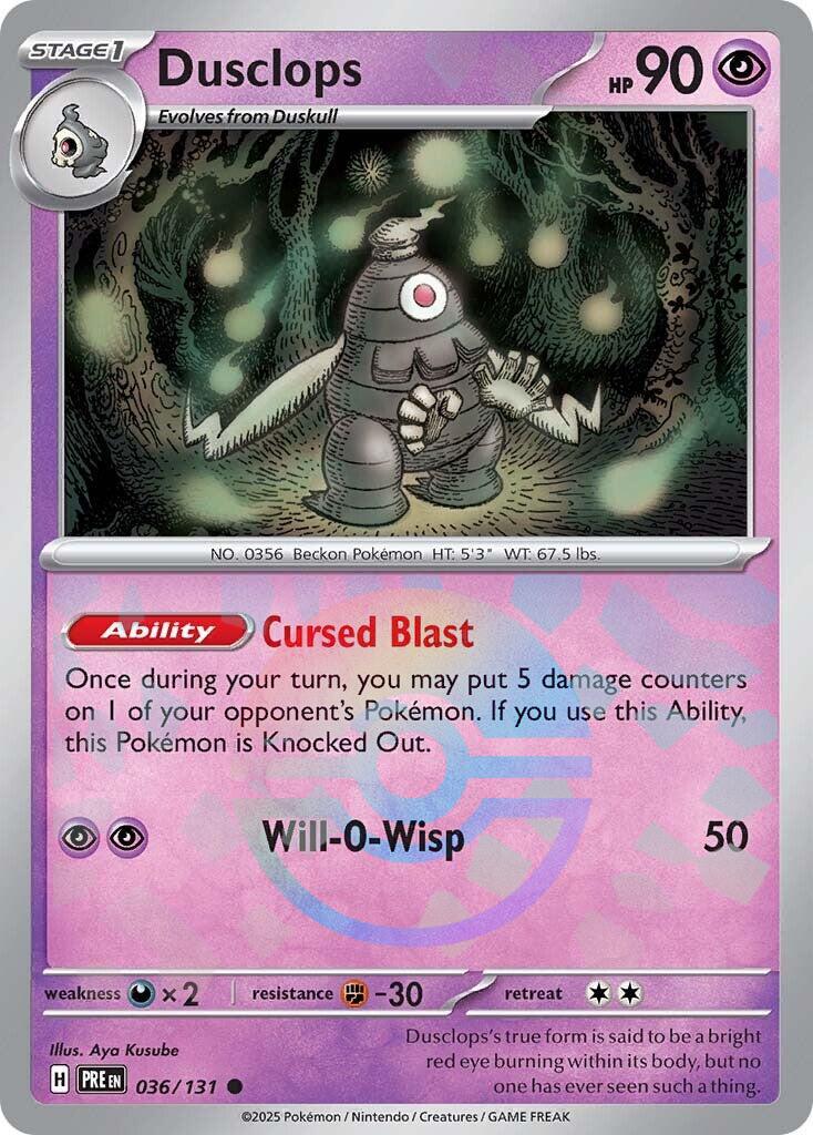 Dusclops [Poke Ball] #36 Pokemon Prismatic Evolutions – JX Merch
