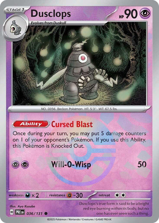 Dusclops [Poke Ball] #36 Pokemon Prismatic Evolutions
