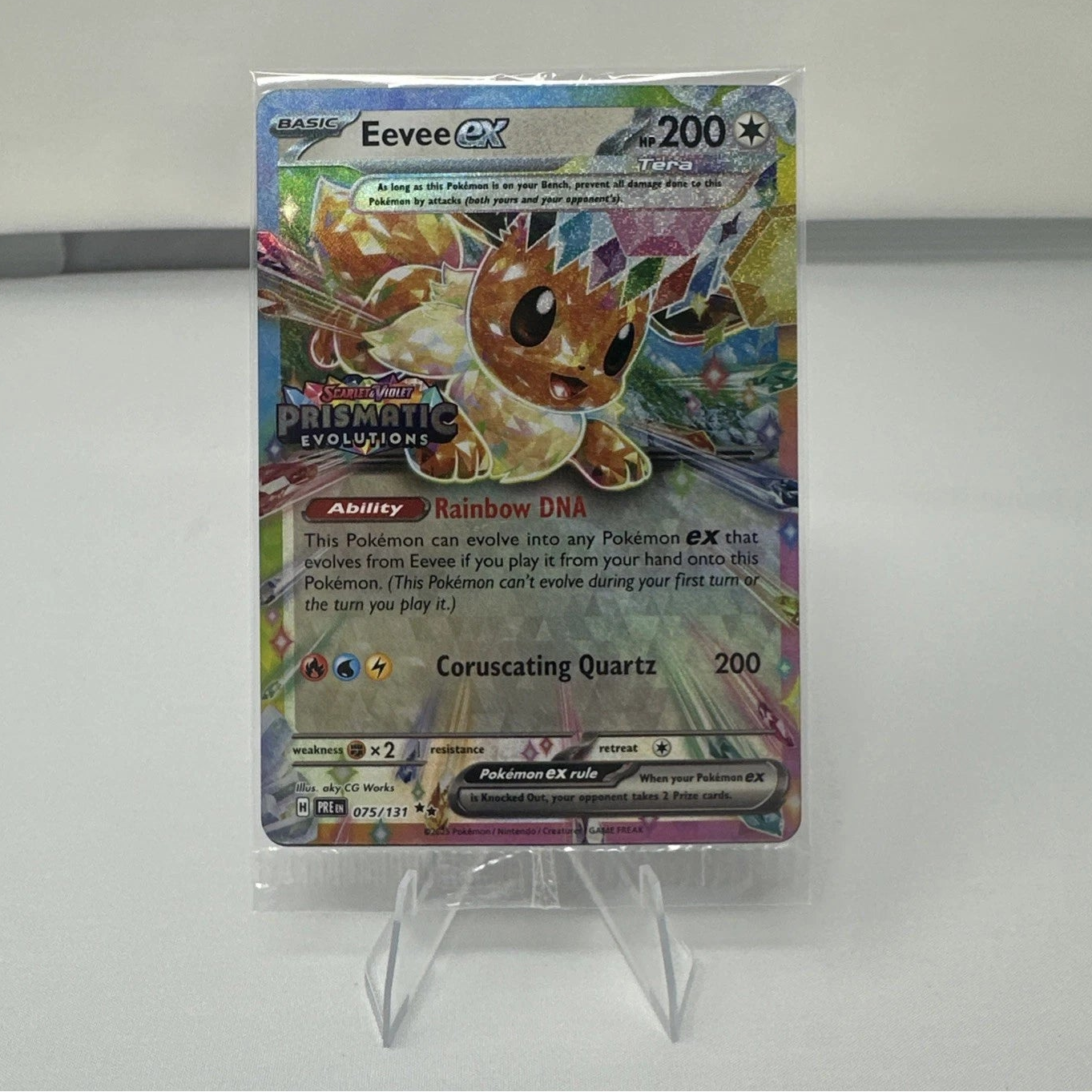 Eevee Ex [Stamped] #75 Pokémon Prismatic Evolutions (SEALED)