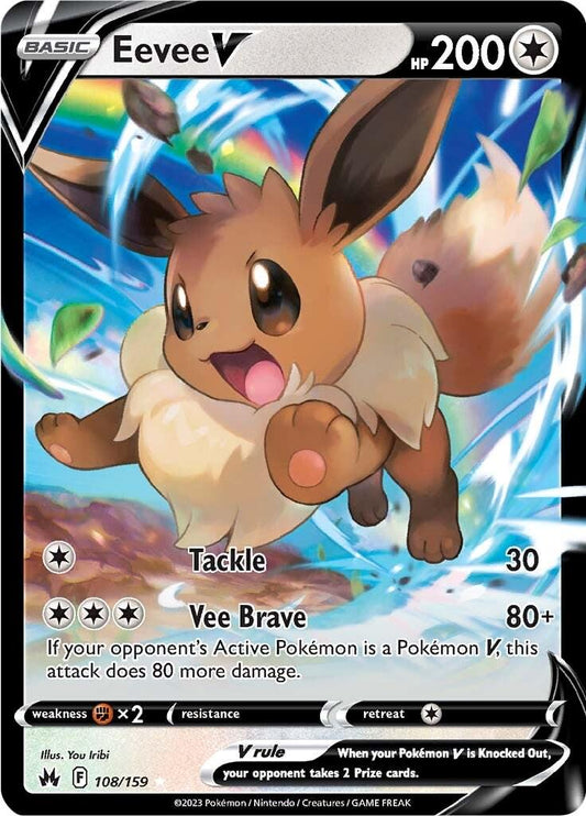 Eevee V #108 Pokemon Crown Zenith