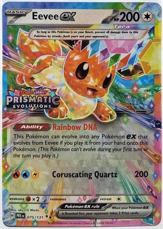 Eevee Ex [Stamped] #75 Pokémon Prismatic Evolutions