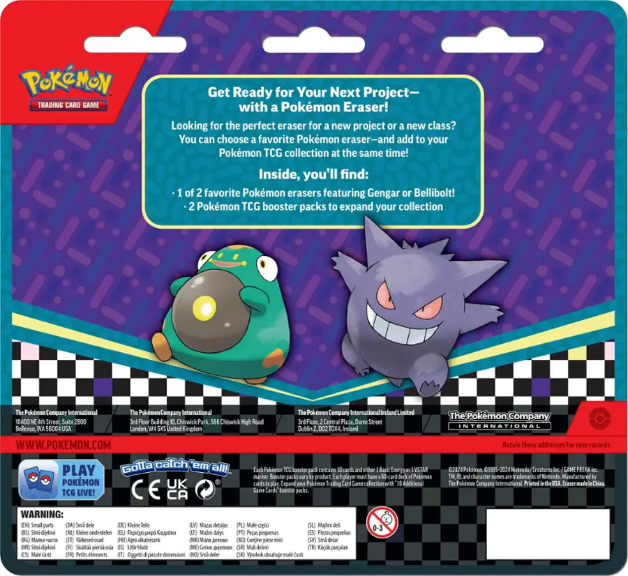Pokémon - Back to School Eraser Blister 2024 [Styles May Vary]
