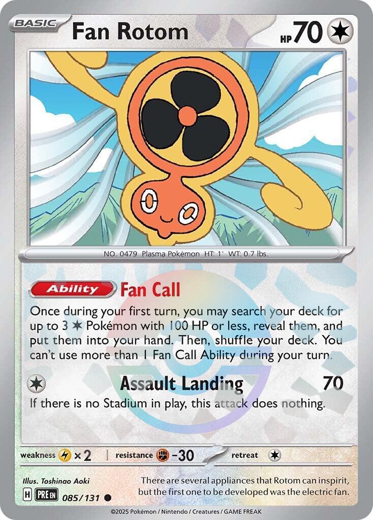 Fan Rotom [Poke Ball] #85 Pokemon Prismatic Evolutions