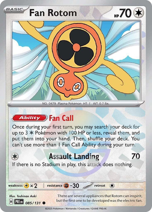 Fan Rotom [Poke Ball] #85 Pokemon Prismatic Evolutions