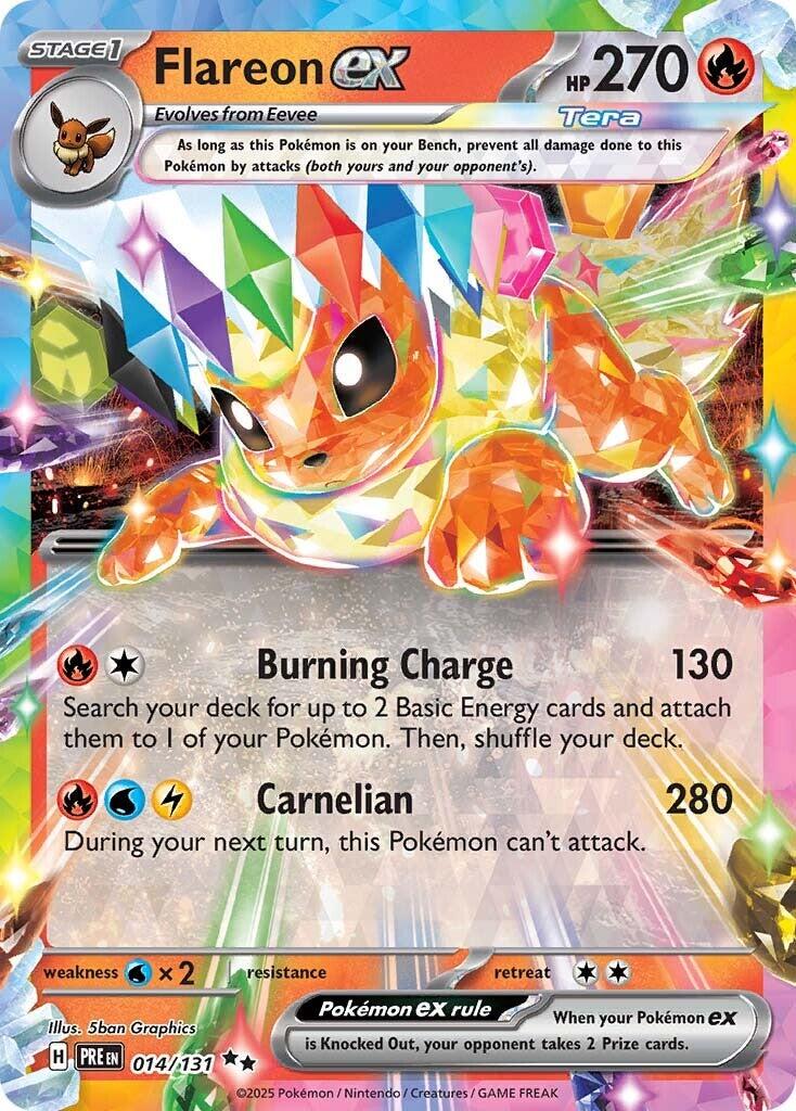 Flareon ex #14 Pokemon Prismatic Evolutions