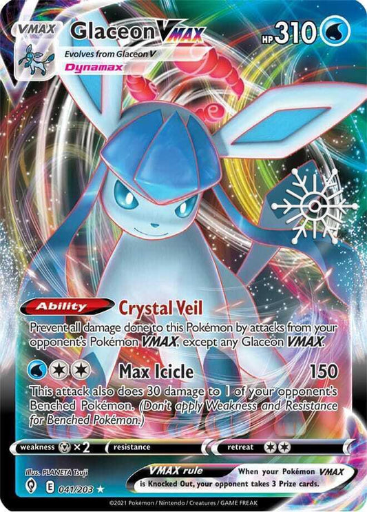 Glaceon VMAX [Snowflake Stamp] #41 Pokémon Evolving Skies