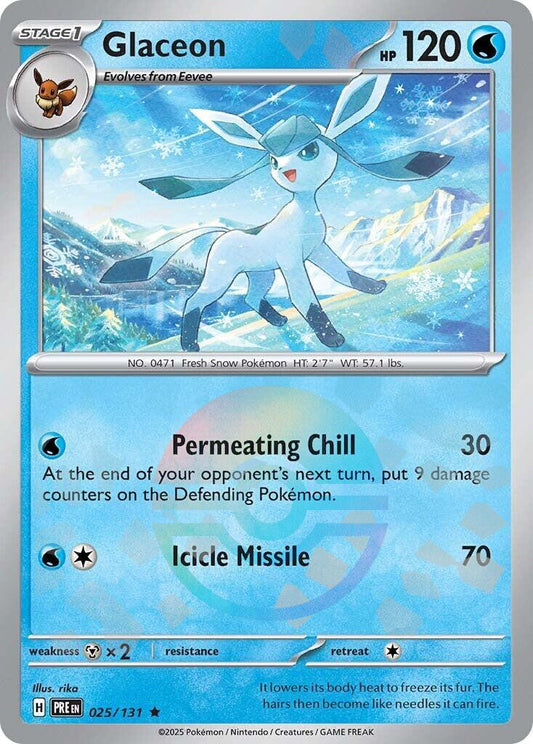 Glaceon [Poke Ball] #25 Pokemon Prismatic Evolutions