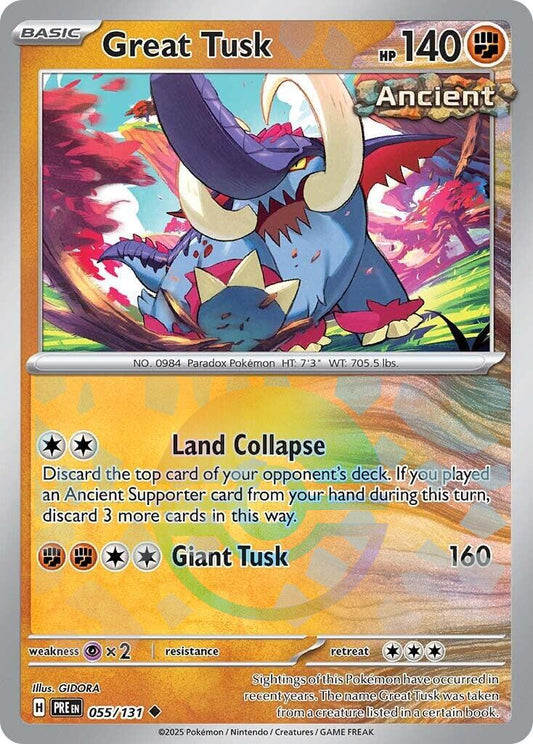 Great Tusk [Poke Ball] #55 Pokemon Prismatic Evolutions