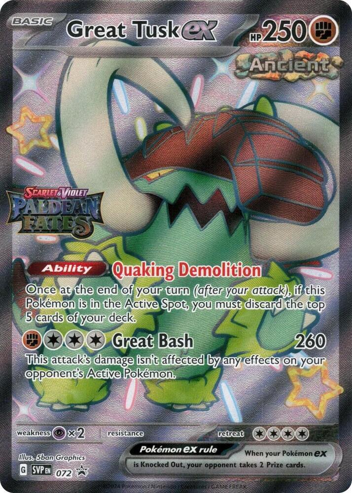 Great Tusk Ex [Stamped] #72 Pokémon Promo