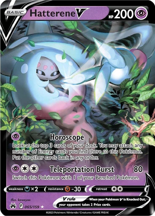 Hatterene V #65 Pokemon Crown Zenith