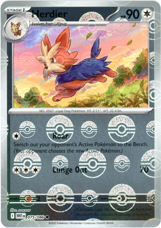 Herdier [Poke Ball] #75 Pokemon White Flare